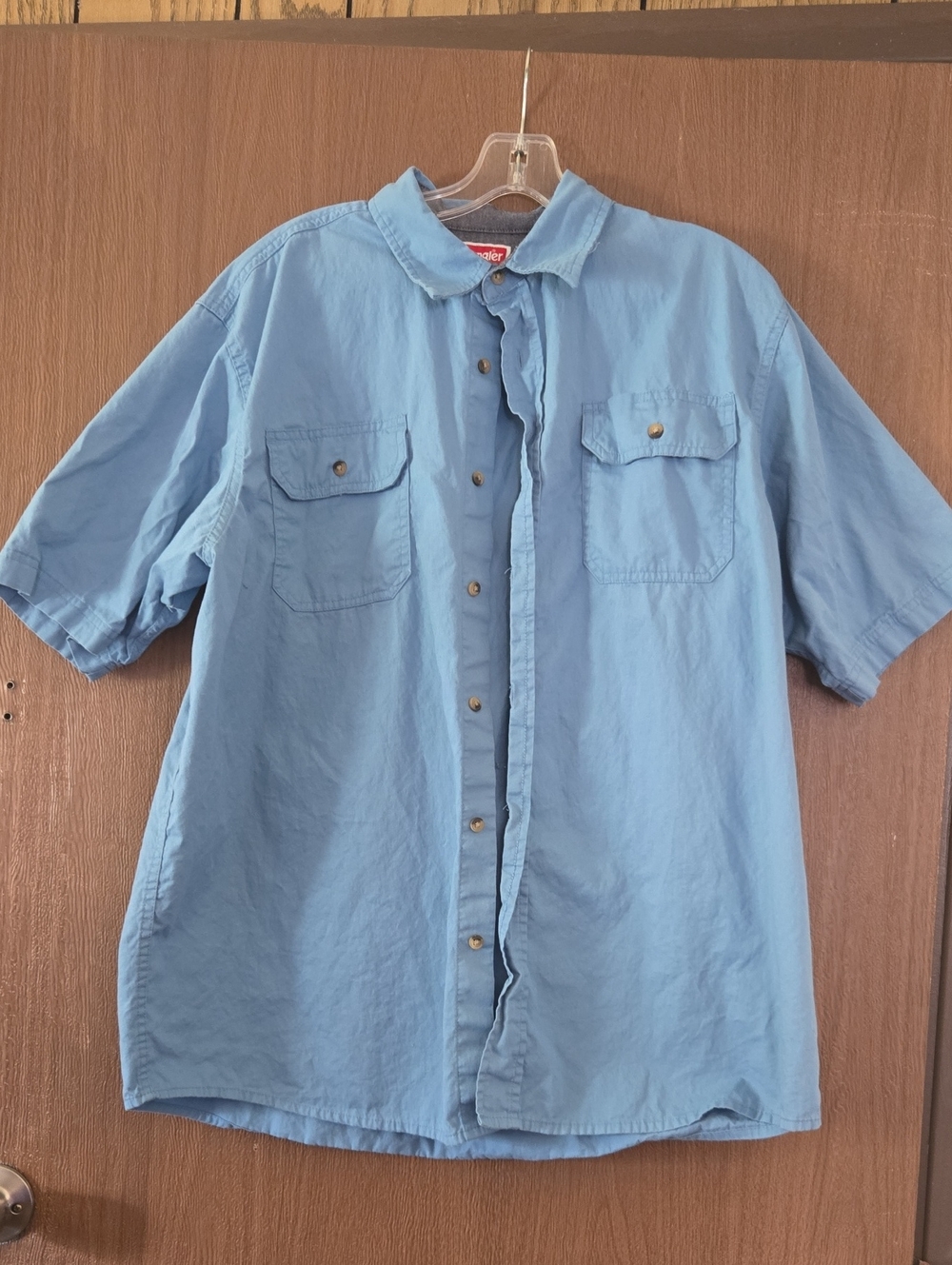 Blue Wrangler Button-up Shirt